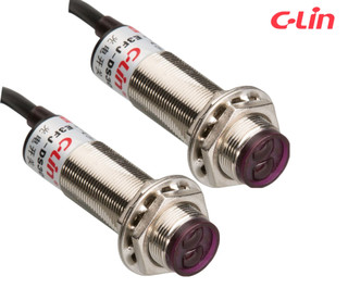 E3FJ-4C4 سنسور نوری جفت روبروی هم قطر 18 سیلین با دو سال گارانتی تعویض